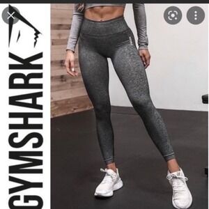 GYMSHARK Women's Adapt Marl Black Seamless Leggings large GLLG4114-BK L preowned